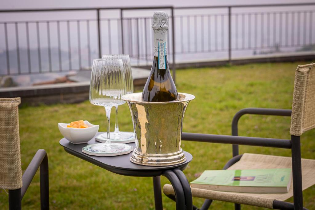 Champagne in terrazza